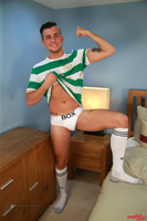 Model Caeden Pearce Naked Gay English Lad Uncut Enjoys Gym & Football