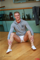 Model Adam Wallis Naked Straight English Lad Uncut Enjoys Gym