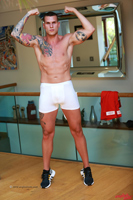 Model Christian Ferrari Naked Straight English Lad Uncut Enjoys Gym and Football