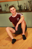 Model Luca Moretti Naked Straight English Lad Uncut Enjoys Gym & Swim