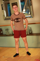 Model Luca Moretti Naked Straight English Lad Uncut Enjoys Gym & Swim