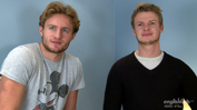 Straight Blond Hunks Aaron & Harry Have a Sword Fight - Their 1st Man Contact!