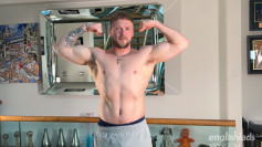 Young Straight & Incredibly Hung Muscular Lad Wanks his Massive Uncut Cock & Cums! 