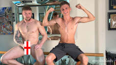 Young Straight & Incredibly Hung Muscular Lad Wanks his Massive Uncut Cock & Cums! 