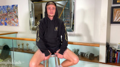Young Sporty Straight Lad Shows off his Fit Body & Wanks his Big Hard Uncut Cock & Cums!