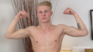 Blond Personal Trainer Ben Shows off his Hard Abs & Big Uncut Erection!