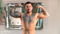 Muscular Tattood Rugby Stud Returns 10 Years On & Wanks his Thick Uncut Cock & Squirts Cum!