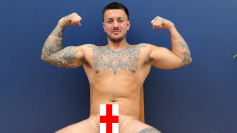 Muscular Tattood Rugby Stud Returns 10 Years On & Wanks his Thick Uncut Cock & Squirts Cum!