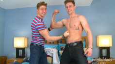 Video of Marc's Photo Shoot - Young Straight Muscular Lad gets his 1st Man Blow Job!