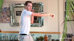 Young Straight Boxer Wanks his Huge Uncut Cock & Shoots Cum Everywhere!