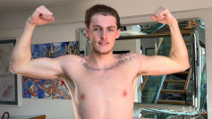 Young Straight Boxer Wanks his Huge Uncut Cock & Shoots Cum Everywhere!