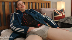 Young Straight Lad Carter Strips Down & Wanks his Thick, Uncut Cock & Covers himself in Loads of Cum!