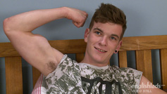 Cheeky Straight Lad Caspar Wanks his Long & Thick Uncut Cock & Jizzes Loads!