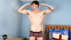 Super Fit Young Swimmer Chris Shows off his Lean Body & Wanks his Big Uncut Cock & Cums Everywhere!