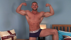 Muscular Straight Man Conall Shows us his Big Uncut Cock & Fires Loads of Cum!