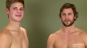 Muscular Rugby Stud Cory gets Massaged & his 1st Man Blow Job & he Wanks Jack!