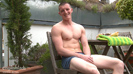 Straight Ozzie Rugby Hunk Cory Shows off his Muscular Body & Very Hard Uncut Cock!