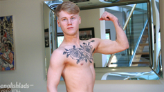 Young Straight & Very Fit Blond Lad Craig Wanks his Big Uncut Cock & Shoots a Load of Cum!