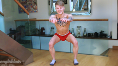 Young Straight & Very Fit Blond Lad Craig Wanks his Big Uncut Cock & Shoots a Load of Cum!