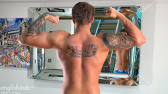 Young Straight Teen Boxer Shows off his Muscles & Wanks his Huge Hard Uncut Cock & Cums!