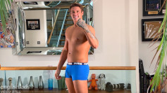 Young Straight Teen Boxer Shows off his Muscles & Wanks his Huge Hard Uncut Cock & Cums!