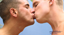 Straight Young Pup Chris Little Dives in for His First Man Kiss - How Hot... and Wet!