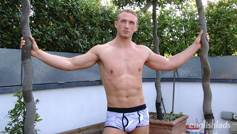Young & Muscular Personal Trainer David Kolar Shows his Big Uncut Cock & Squirts Big!