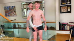 Straight Lads Wank Each Other's Uncut Cocks & Dominic Blows Seb's Massive Hard Erection!