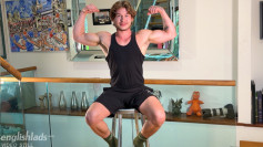 Young Straight Gym Stud Shows off his Big Muscles & Wanks his Rock Hard Uncut Cock & Shoots Cum!