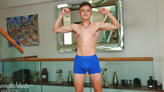 Young & Handsome Harrison Wanks his Uncut Cock & Shoots his Load Everywhere!