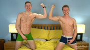 Two Straight Blond Hunks with Beautifully Hard Uncut Erections!