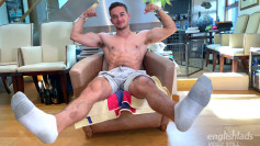 Young Straight & Super Fit Lad has an Intense Orgasm Wanks his Big Uncut Cock & Shoots for England!