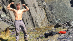 Young Straight Lad Henry Wanks his Uncut Cock Whilst on a Hike in the Mountains!