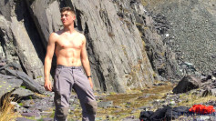 Young Straight Lad Henry Wanks his Uncut Cock Whilst on a Hike in the Mountains!