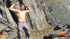 Young Straight Lad Henry Wanks his Uncut Cock Whilst on a Hike in the Mountains!