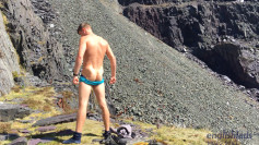 Young Straight Lad Henry Wanks his Uncut Cock Whilst on a Hike in the Mountains!