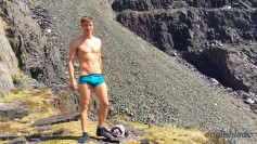 Young Straight Lad Henry Wanks his Uncut Cock Whilst on a Hike in the Mountains!