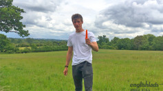 Young Naughty Pup Henry Wanks his Big Uncut Cock & Pumps his Hole with Carrots in a Field!