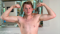Straight Hunky & Young Lad Shows off his Long Meaty Uncut Cock & Covers himself in Loads of Cum!