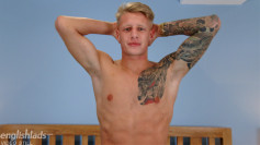 Young & Ripped Boxer Jake Wanks his Massive Uncut Cock & Squirts a Big Load Everywhere!