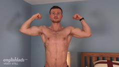 Straight Boxer James Reveals his Hairy Body, Hard Uncut Cock and Shoots a Big Load!