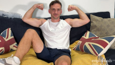 Young Straight Lad Wanks his Rocket Uncut Cock with a Helping Hand & Shoots a Big Load of Cum!