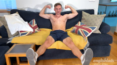 Young Straight Lad Wanks his Rocket Uncut Cock with a Helping Hand & Shoots a Big Load of Cum!