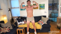 Young Straight Lad Wanks his Rocket Uncut Cock with a Helping Hand & Shoots a Big Load of Cum!