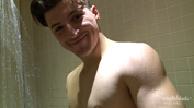 Young Rugby Player Jasper Shows Off His Muscled Body, Thick Uncut Cock and Massive Cumshot!