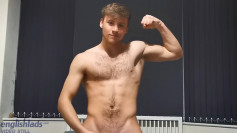 Young Straight & Hairy Joe Wanks his Uncut Cock in his Bedroom Whilst Home Alone & Shoots Big!