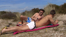 Straight Lad Bradley Sunbathing - Before long he is Manhandled & Sucked by a Guy for his First time!