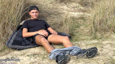 Young Straight Teen Wanks his Huge Uncut Cock in the Sand Dunes and Shoots a Massive Load of Cum!