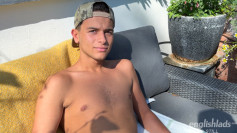 Young Straight & Toned Lad Wanks his Huge Hard Uncut Cock on the Rooftop Garden & Squirts Cum!