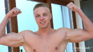 Young Str8 PT Lewis Shows off his Muscular Body & Solid Uncut Cock!